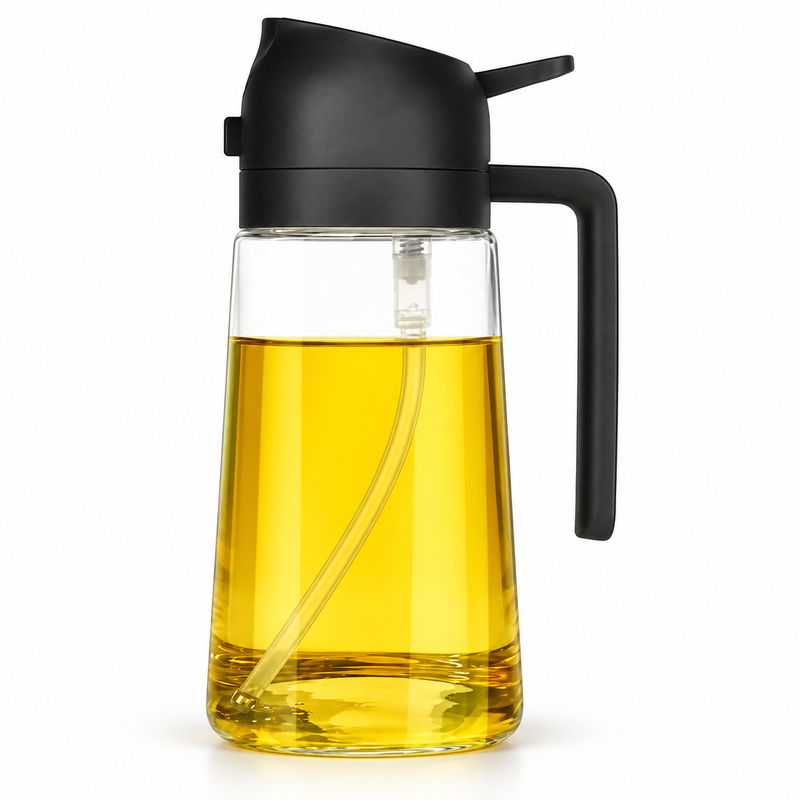 2-in-1 oil dispenser and sprayer on white