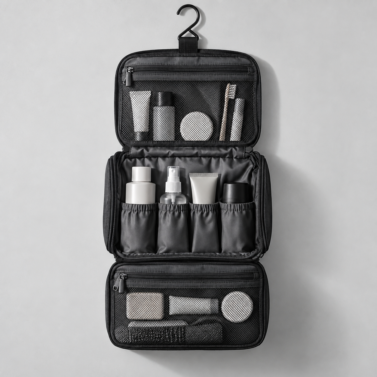Hanging toiletry organizer