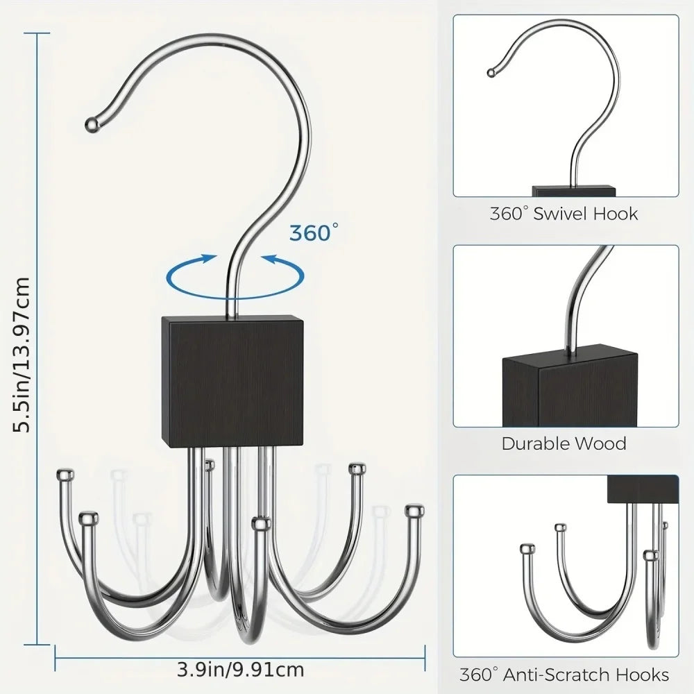 360-Degree Belt & Scarf Organizer