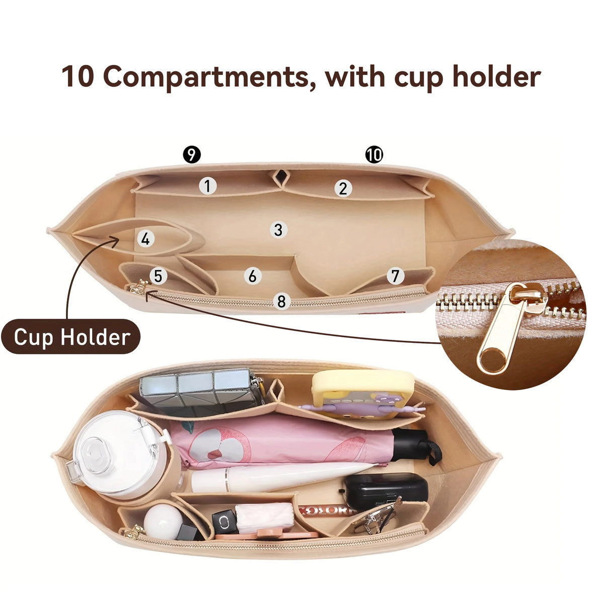 Felt Purse Organizer Insert