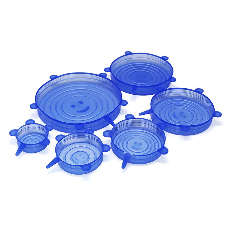 Reusable Silicone Stretch Lids - 6-Piece Set