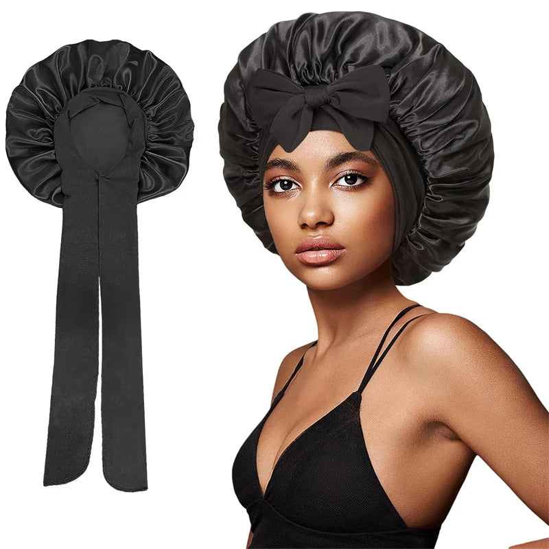 Adjustable Satin Sleep Bonnet