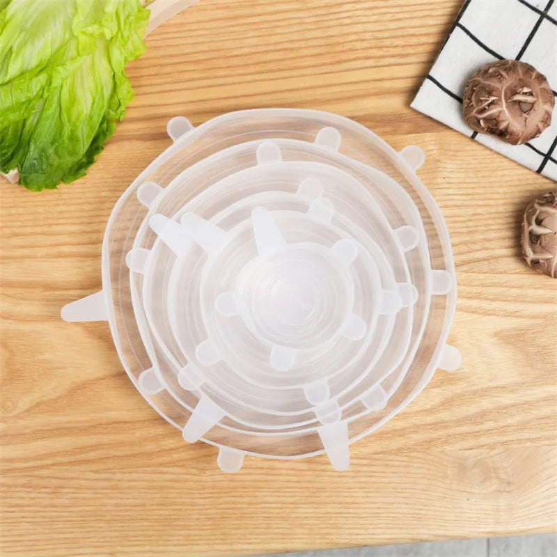Reusable Silicone Stretch Lids - 6-Piece Set