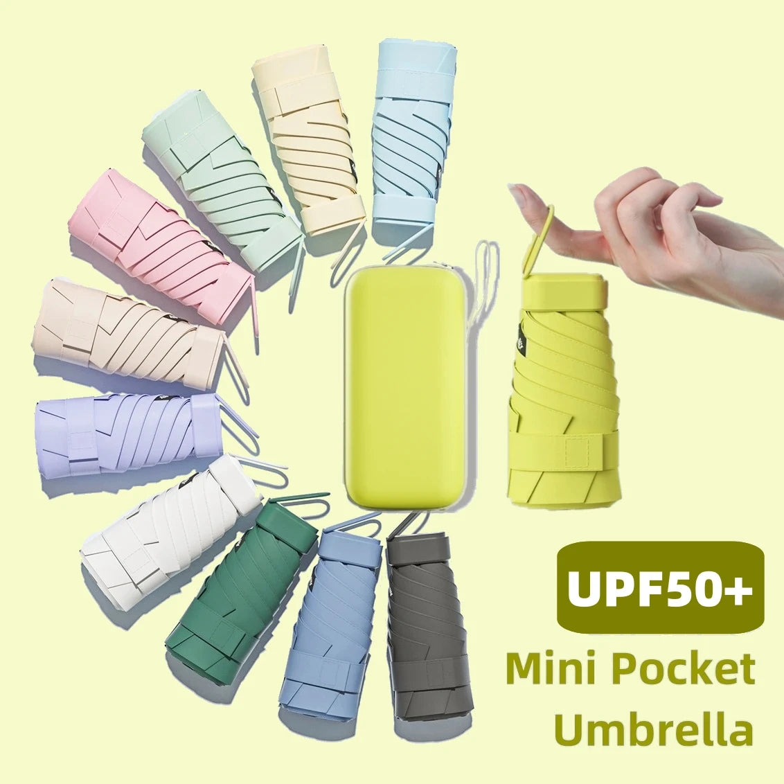 Compact UV-Protection Travel Umbrella